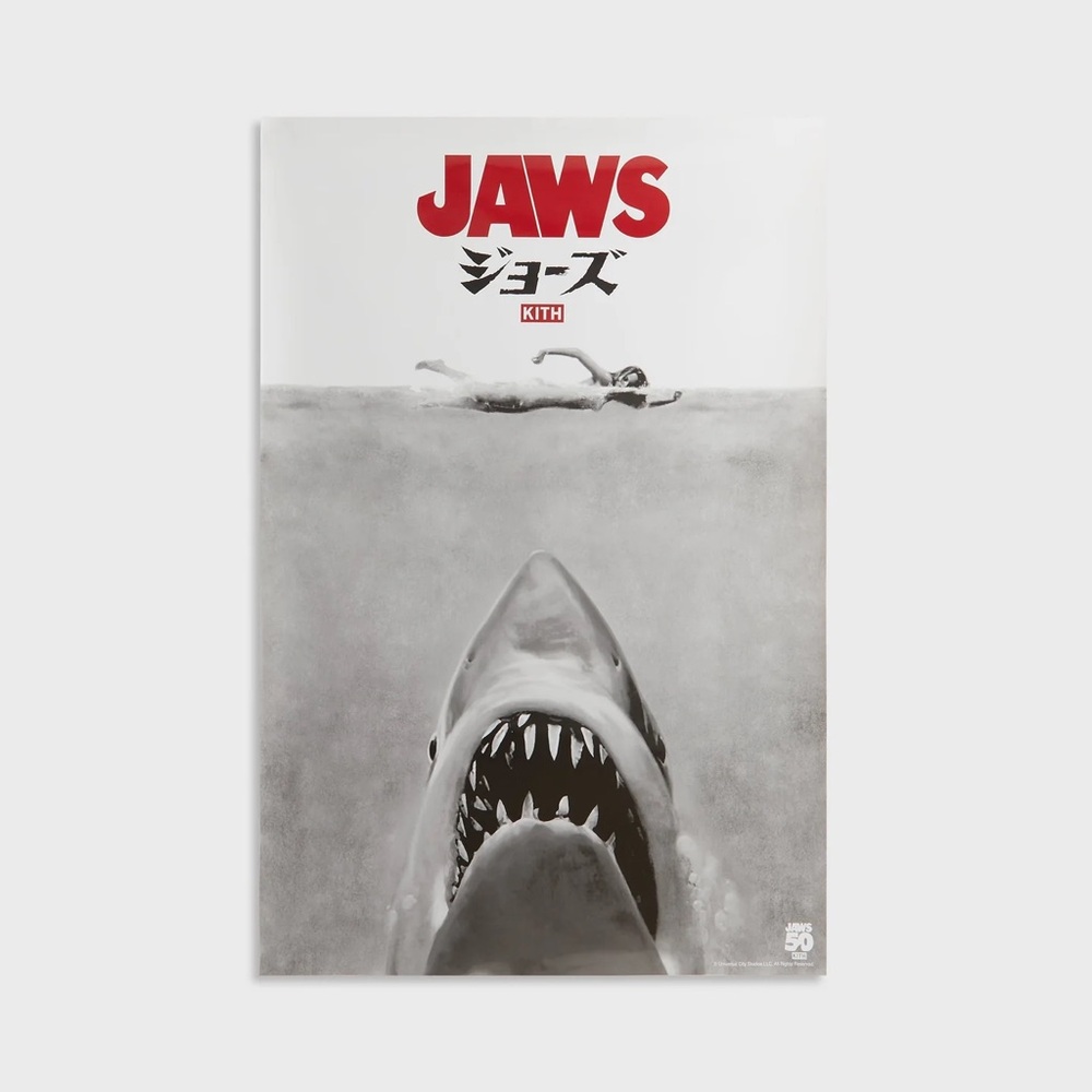 Kith for JAWS Japanese Movie Poster • 50 Year Anniversary • Grey • 2025